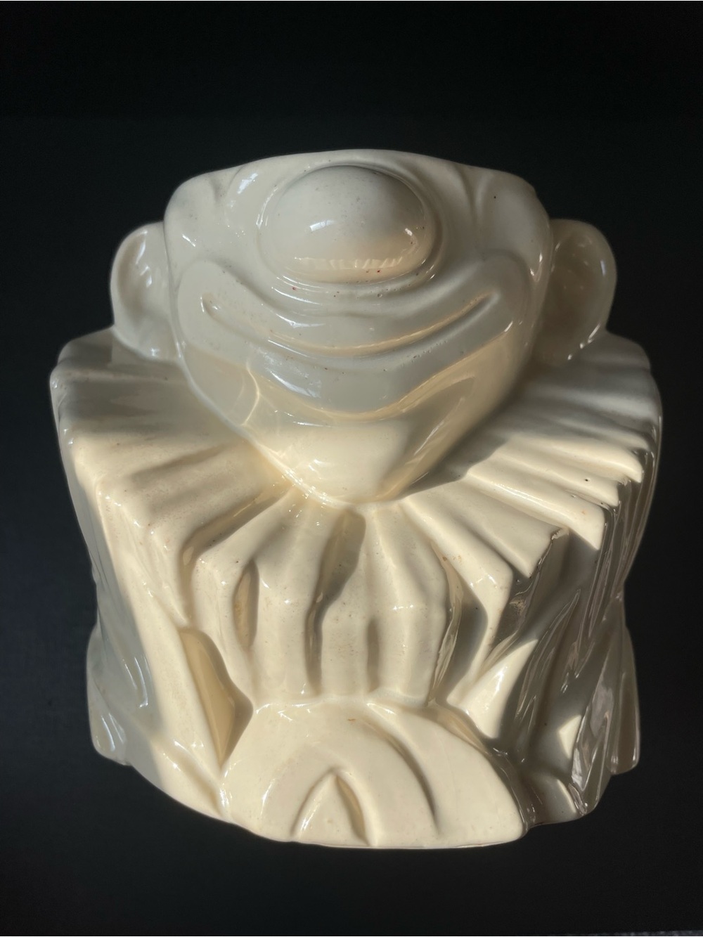 Vintage McCoy Clown Pottery Vase Utensil Holder Flowers Cookie Jar